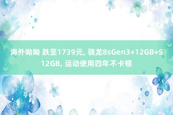 海外呦呦 跌至1739元， 骁龙8sGen3+12GB+512GB， 运动使用四年不卡顿