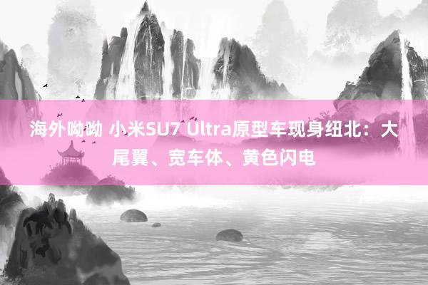 海外呦呦 小米SU7 Ultra原型车现身纽北：大尾翼、宽车体、黄色闪电