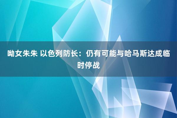 呦女朱朱 以色列防长：仍有可能与哈马斯达成临时停战