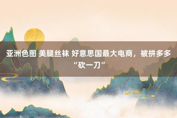 亚洲色图 美腿丝袜 好意思国最大电商，被拼多多“砍一刀”