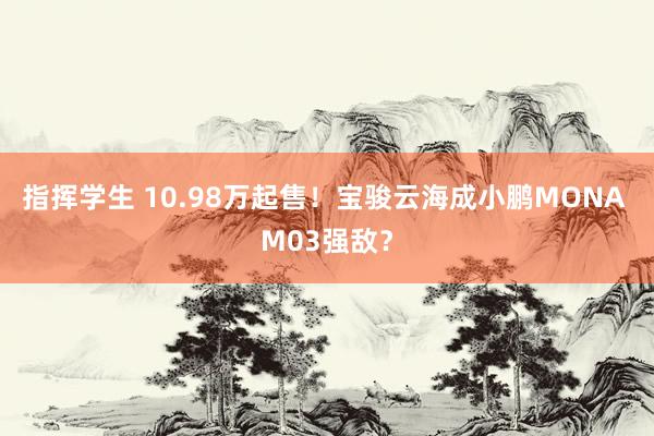 指挥学生 10.98万起售！宝骏云海成小鹏MONA M03强敌？