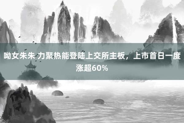 呦女朱朱 力聚热能登陆上交所主板，上市首日一度涨超60%