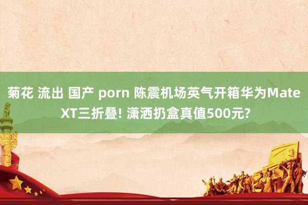 菊花 流出 国产 porn 陈震机场英气开箱华为Mate XT三折叠! 潇洒扔盒真值500元?