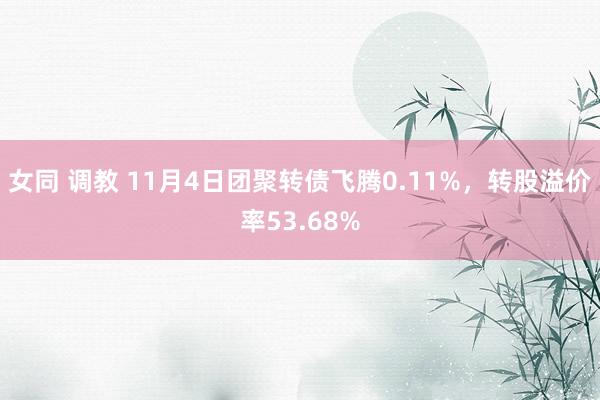 女同 调教 11月4日团聚转债飞腾0.11%，转股溢价率53.68%