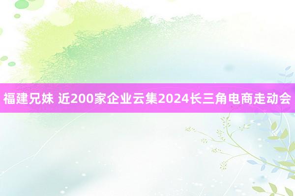 福建兄妹 近200家企业云集2024长三角电商走动会