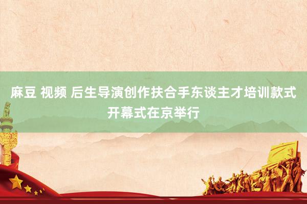 麻豆 视频 后生导演创作扶合手东谈主才培训款式开幕式在京举行