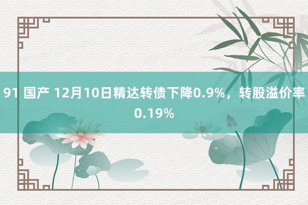 91 国产 12月10日精达转债下降0.9%，转股溢价率0.19%