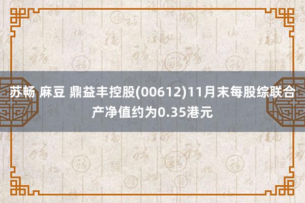 苏畅 麻豆 鼎益丰控股(00612)11月末每股综联合产净值约为0.35港元