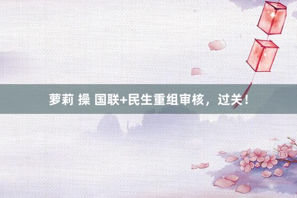 萝莉 操 国联+民生重组审核，过关！