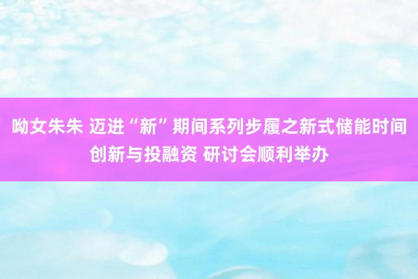 呦女朱朱 迈进“新”期间系列步履之新式储能时间创新与投融资 研讨会顺利举办