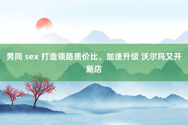 男同 sex 打造领路质价比、加速升级 沃尔玛又开新店