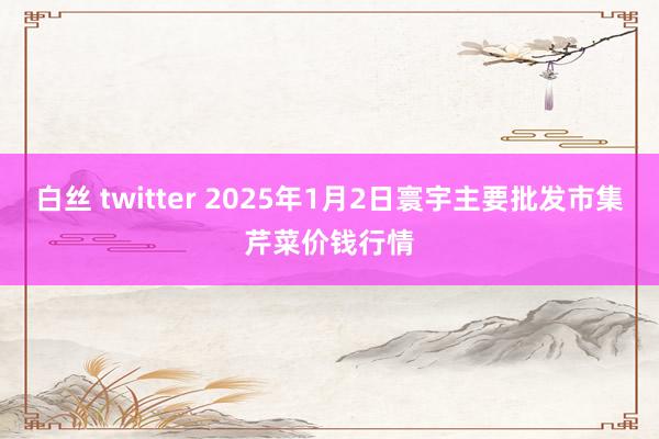 白丝 twitter 2025年1月2日寰宇主要批发市集芹菜价钱行情