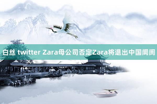 白丝 twitter Zara母公司否定Zara将退出中国阛阓