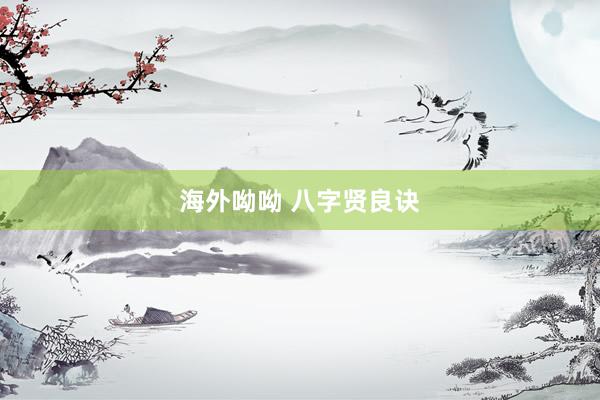 海外呦呦 八字贤良诀