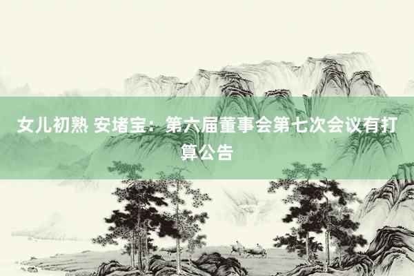 女儿初熟 安堵宝：第六届董事会第七次会议有打算公告