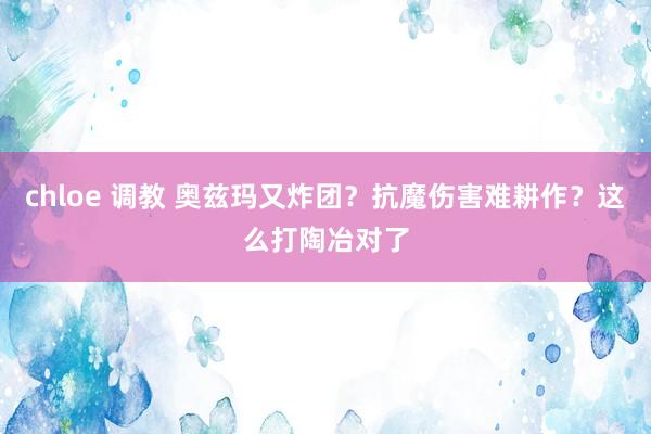 chloe 调教 奥兹玛又炸团？抗魔伤害难耕作？这么打陶冶对了