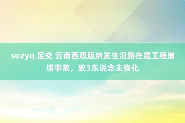 suzyq 足交 云南西双版纳发生沿路在建工程崩塌事故，致3东说念主物化