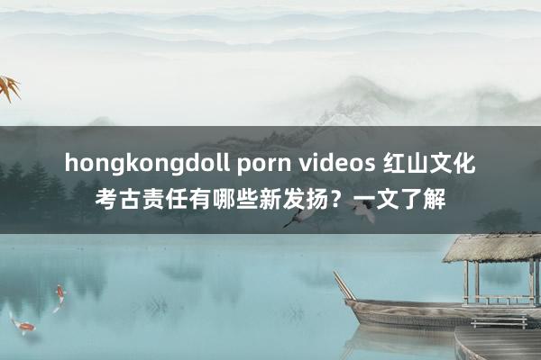 hongkongdoll porn videos 红山文化考古责任有哪些新发扬？一文了解