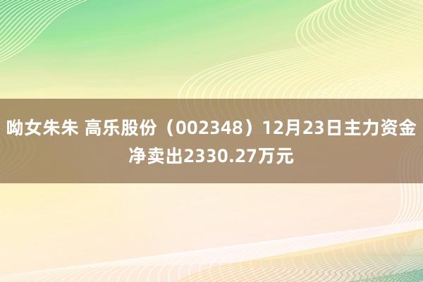 呦女朱朱 高乐股份（002348）12月23日主力资金净卖出2330.27万元