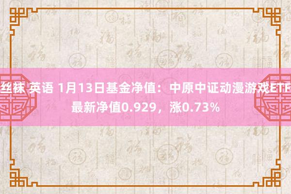 丝袜 英语 1月13日基金净值：中原中证动漫游戏ETF最新净值0.929，涨0.73%