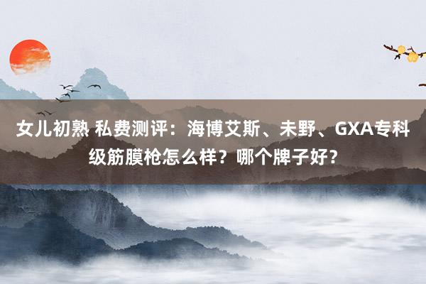 女儿初熟 私费测评：海博艾斯、未野、GXA专科级筋膜枪怎么样？哪个牌子好？