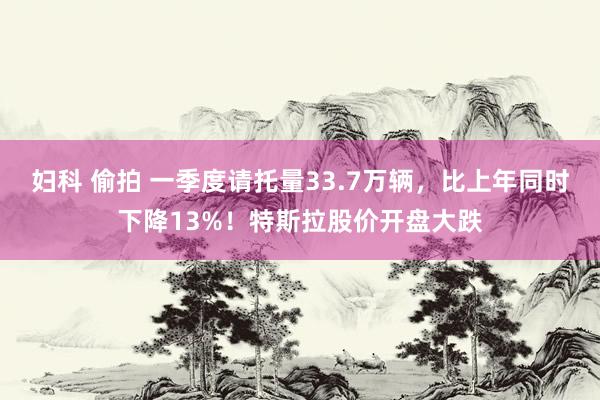 妇科 偷拍 一季度请托量33.7万辆，比上年同时下降13%！特斯拉股价开盘大跌