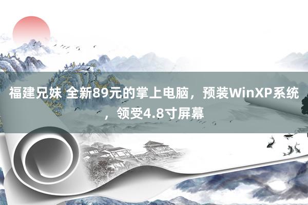 福建兄妹 全新89元的掌上电脑，预装WinXP系统，领受4.8寸屏幕