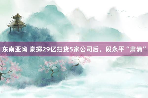 东南亚呦 豪掷29亿扫货5家公司后，段永平“肃清”