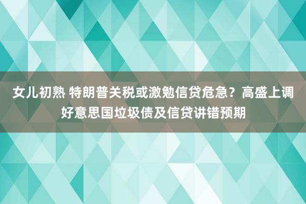 女儿初熟 特朗普关税或激勉信贷危急？高盛上调好意思国垃圾债及信贷讲错预期