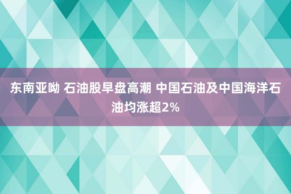 东南亚呦 石油股早盘高潮 中国石油及中国海洋石油均涨超2%