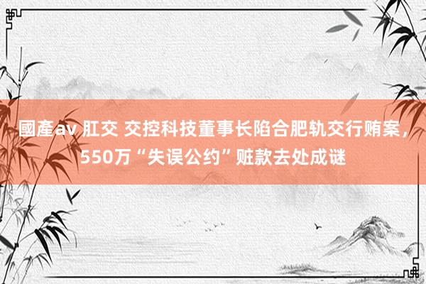 國產av 肛交 交控科技董事长陷合肥轨交行贿案，550万“失误公约”赃款去处成谜